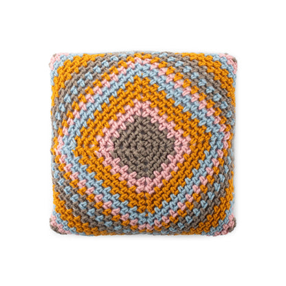 Bernat Chonky Square Crochet Pillow Crochet Pillow made in Bernat Softee Chunky Yarn