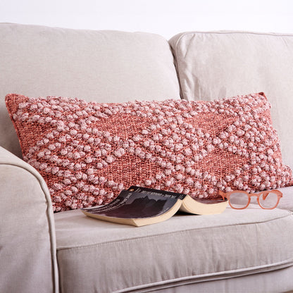 Bernat Bobble Diamonds Crochet Pillow Crochet Pillow Cover made in Bernat Lattice Yarn