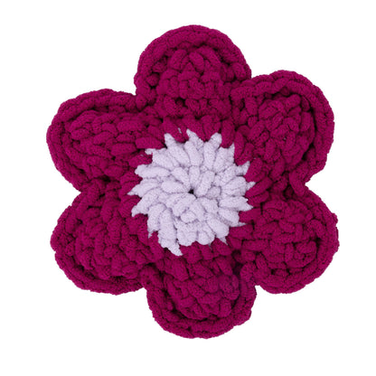 Bernat Extra Chunky Flower Pillow Fuchsia