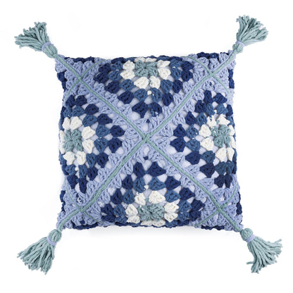 Bernat Granny’s Diamonds Crochet Throw Pillow Granny’s diamonds crochet pillow made using Bernat All in One Blanket Granny yarns.