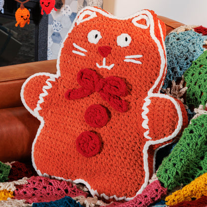 Bernat Crochet Gingercat Pillow Bernat Crochet Gingercat Pillow