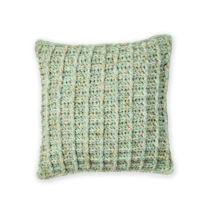 Bernat Wisp and Wonder Crochet Waffle Stitch Pillow Wisp And Wonder Crochet Waffle Stitch Pillow made using Bernat yarn