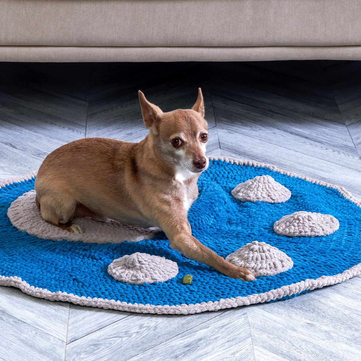 Crochet Rug made in Bernat Blanket Yarn