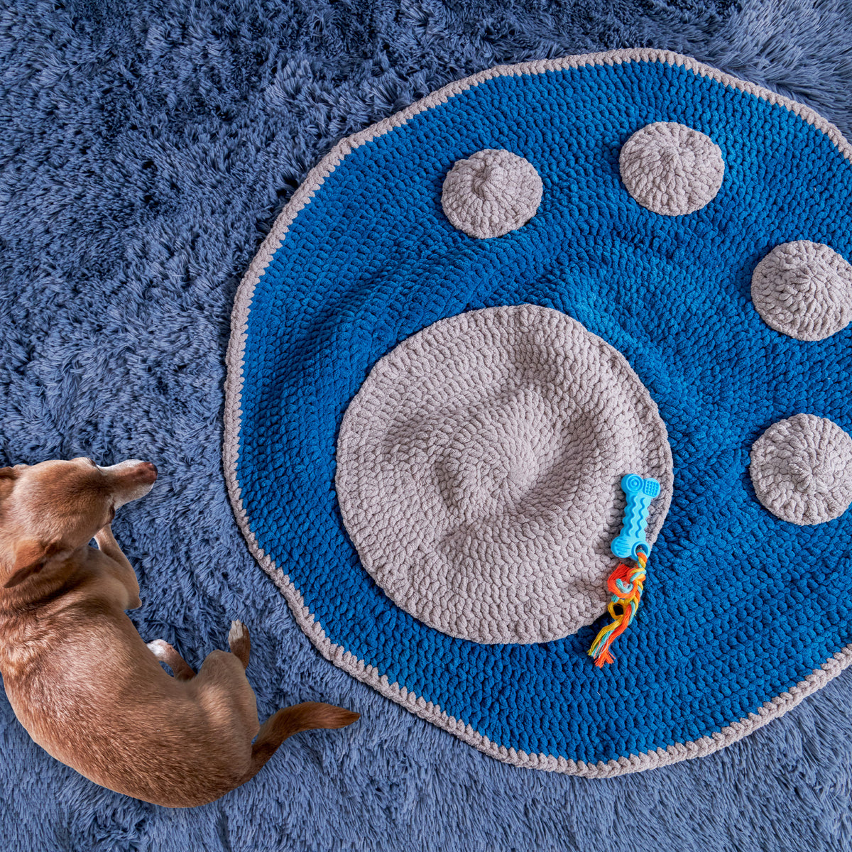 Crochet Rug made in Bernat Blanket Yarn