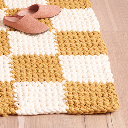 Bernat Fun Crochet Checkerboard Rug  Crochet Rug  made in Bernat Yarn