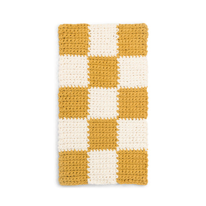 Bernat Fun Crochet Checkerboard Rug  Crochet Rug  made in Bernat Yarn