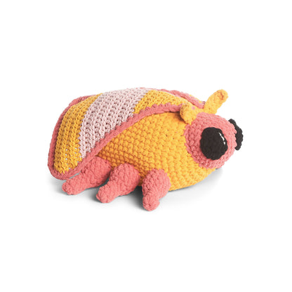 Bernat Petal the Rosy Maple Moth Crochet Plush Crochet Toy made in Bernat Blanket","Maker Yarn
