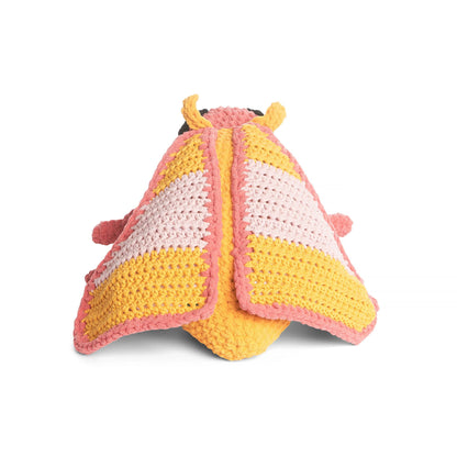 Bernat Petal the Rosy Maple Moth Crochet Plush Crochet Toy made in Bernat Blanket","Maker Yarn