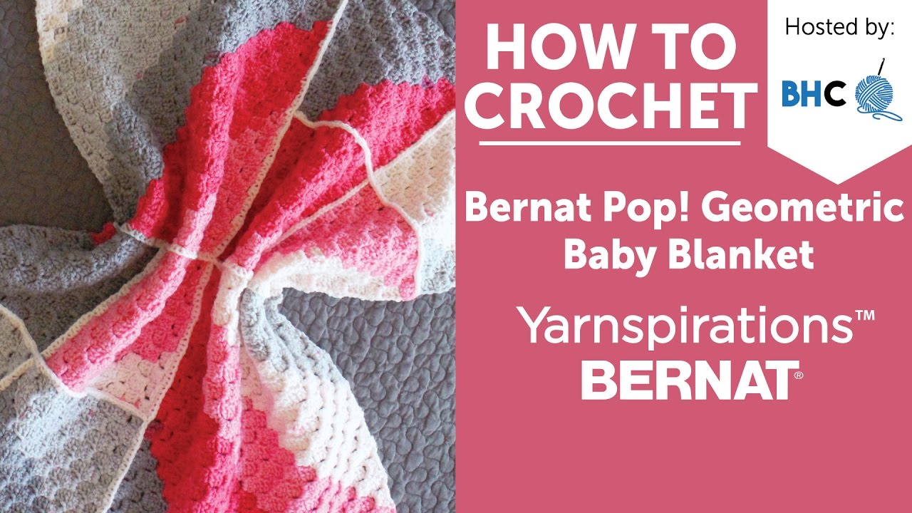 Bernat Geometric Crochet Baby Blanket