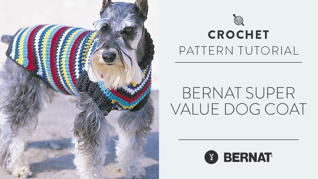Bernat Striped Crochet Dog Coat
