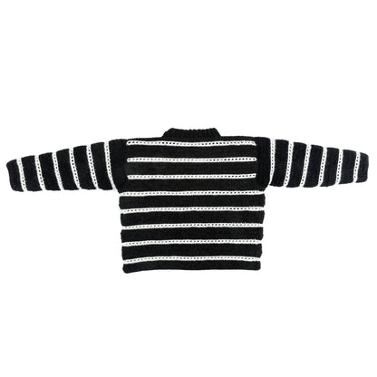 Bernat Eyelet Stripes Crochet Pullover Bernat Eyelet Stripes Crochet Pullover
