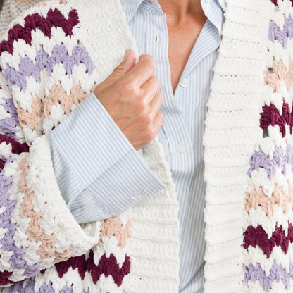 Bernat Mini Chevron Crochet Cardigan Bernat Mini Chevron Crochet Cardigan