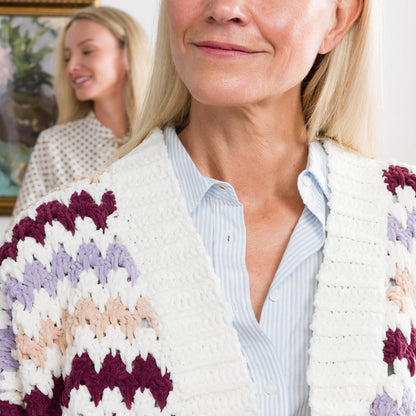 Bernat Mini Chevron Crochet Cardigan Bernat Mini Chevron Crochet Cardigan