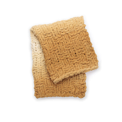 Bernat Woven Shift Table Knit Blanket Bernat Woven Shift Table Knit Blanket