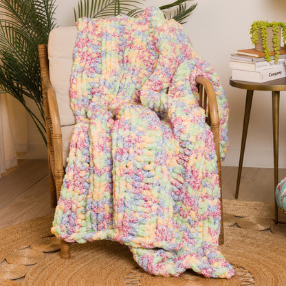 Bernat Simple Ribbing Table Knit Blanket Bernat Simple Ribbing Table Knit Blanket