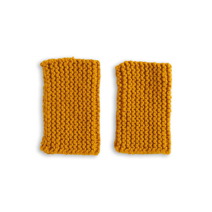 Bernat Beginner Knit Wristy Wonders Brass