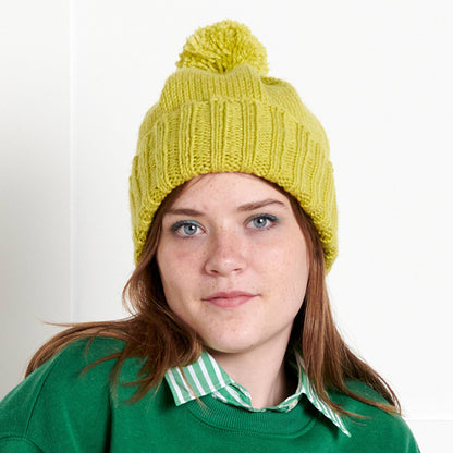 Bernat Slouchie Knit Beanie Grass