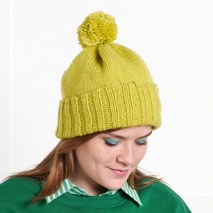 Bernat Slouchie Knit Beanie Grass
