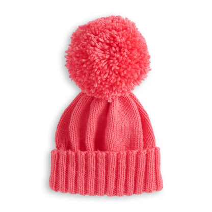 Bernat Slouchie Knit Beanie Peony Pink