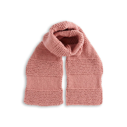 Bernat Knit Starter Scarf Rose Hip