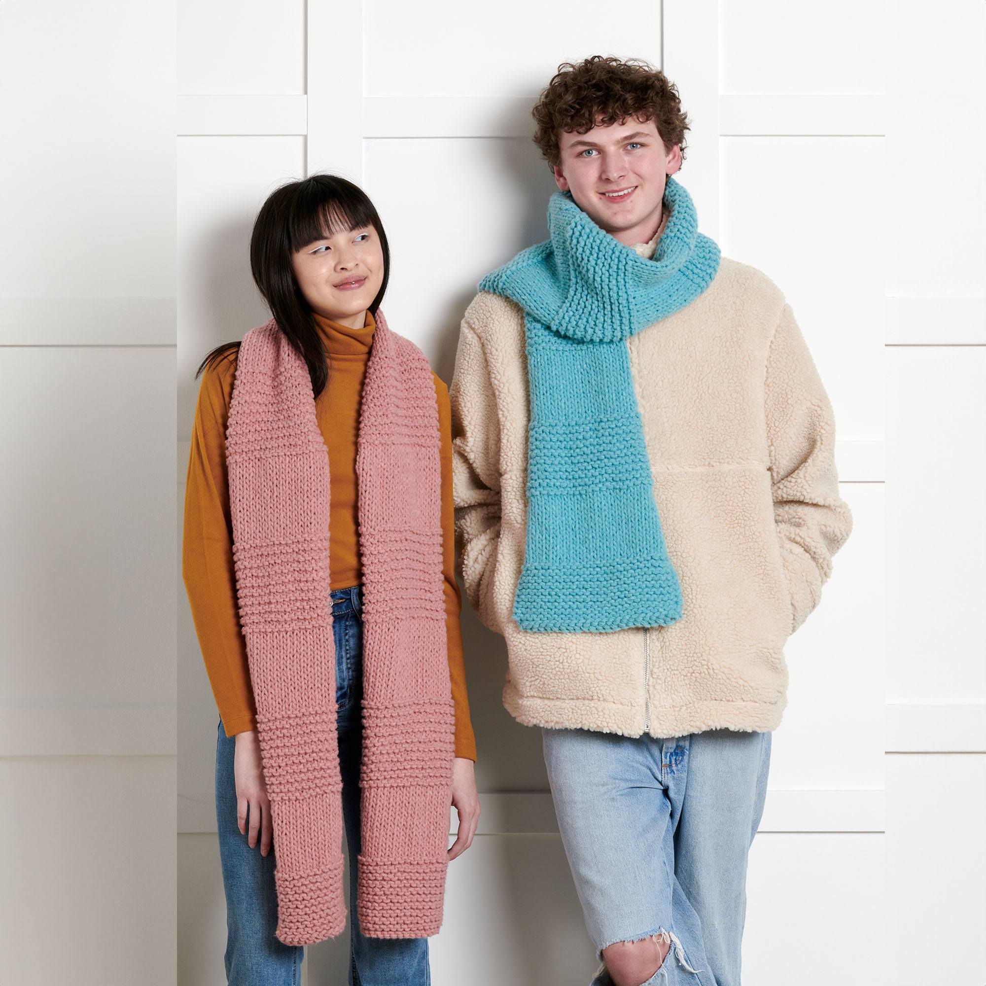 Free Beginner Bernat Starter Scarf Knitting Pattern | Yarnspirations
