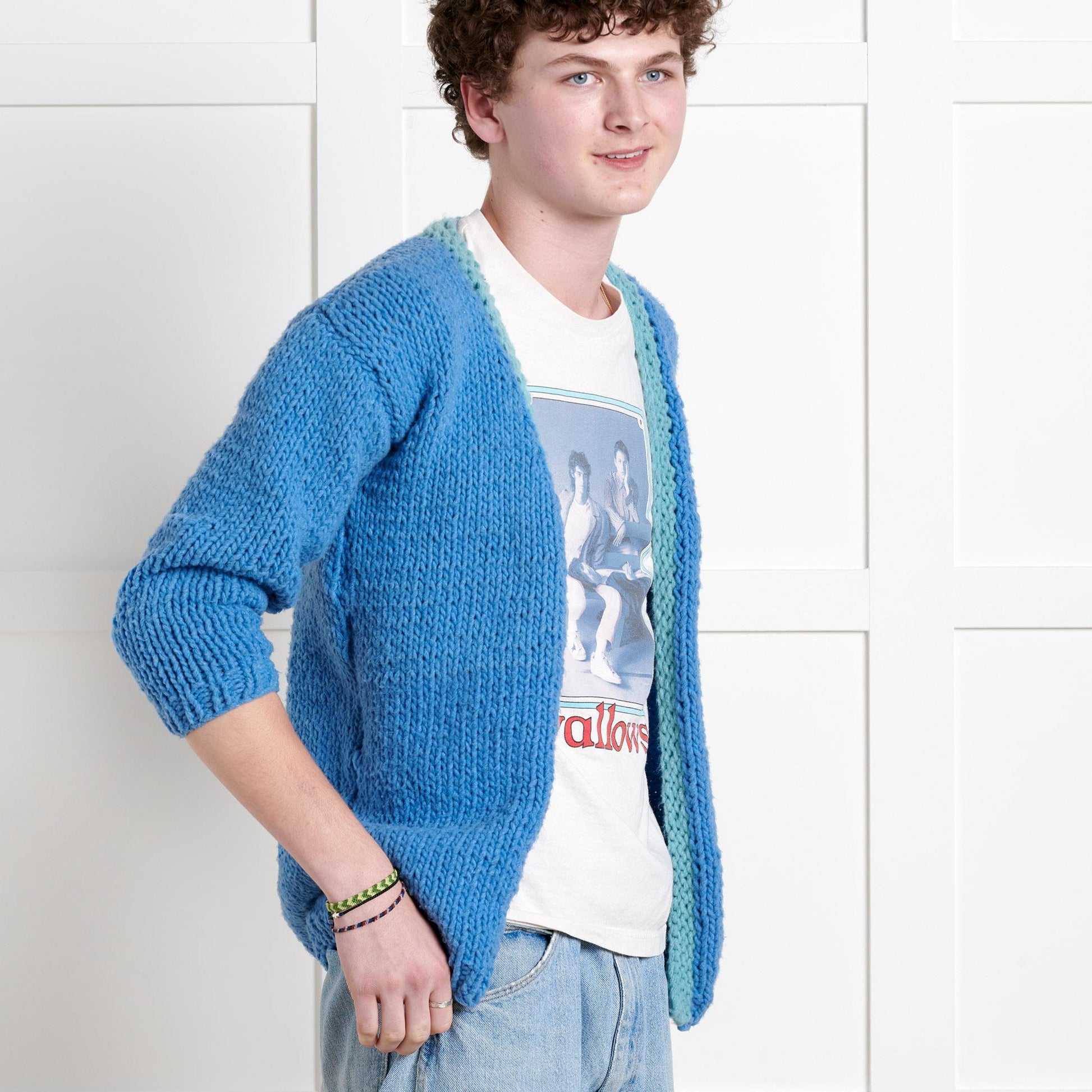 Free Bernat Beginner Cozy Vibes Knit Cardigan Pattern