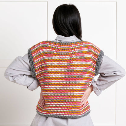 Bernat Beginner Change Your Stripes Knit Vest All Variants