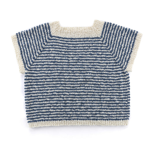 Bernat Knit Striped Top Down Tee