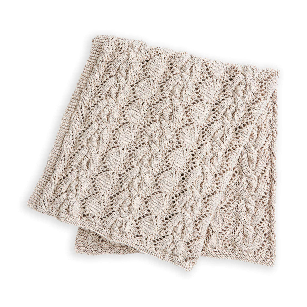 Knit Blanket made in Bernat Softee Baby Yarn