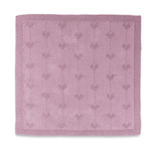 Belle Cœur Knit Baby Blanket made using Bernat yarn