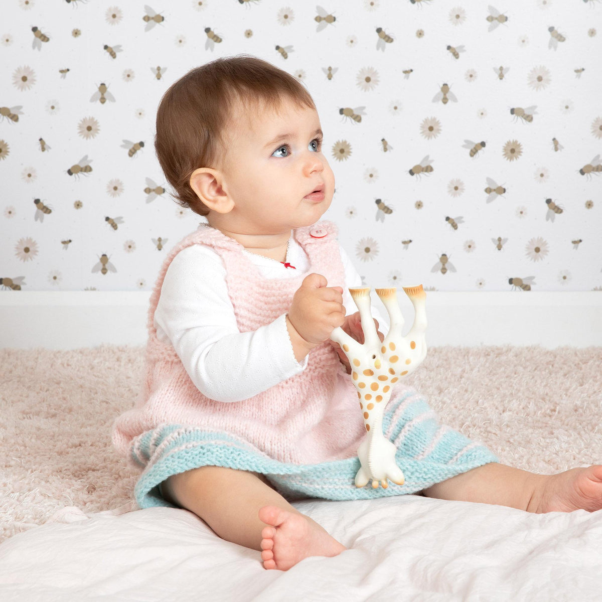 Knit Dress made in Bernat Forever Fleece Finest Yarn