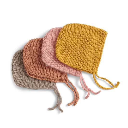 Knit Bonnet made in Bernat Softee Baby Yarn