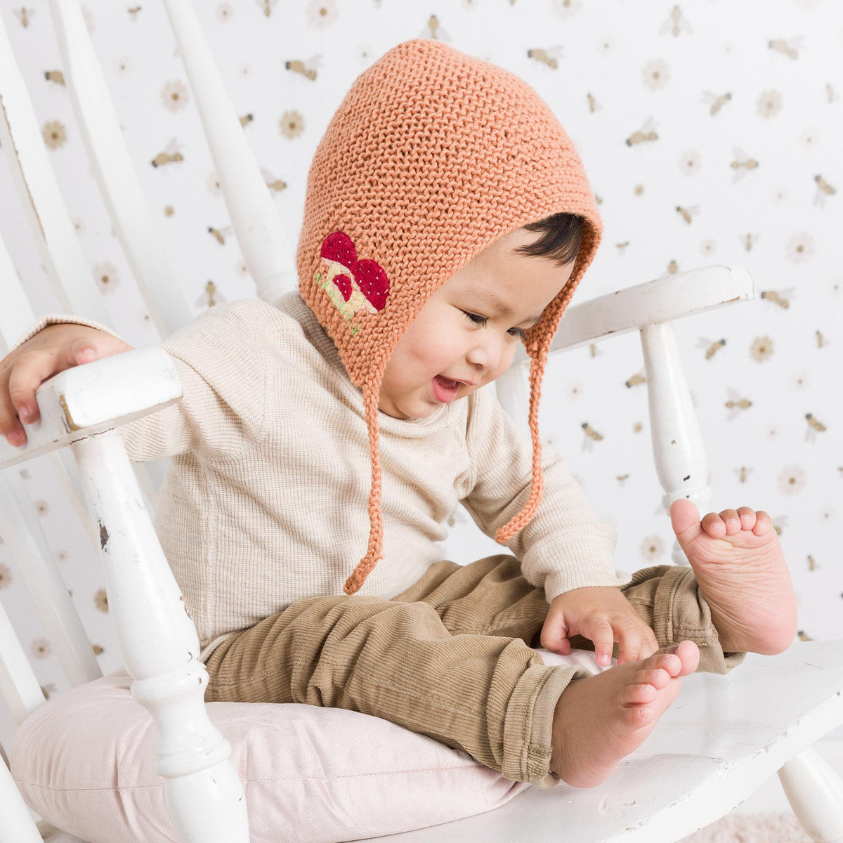 Knit Bonnet made in Bernat Yarn