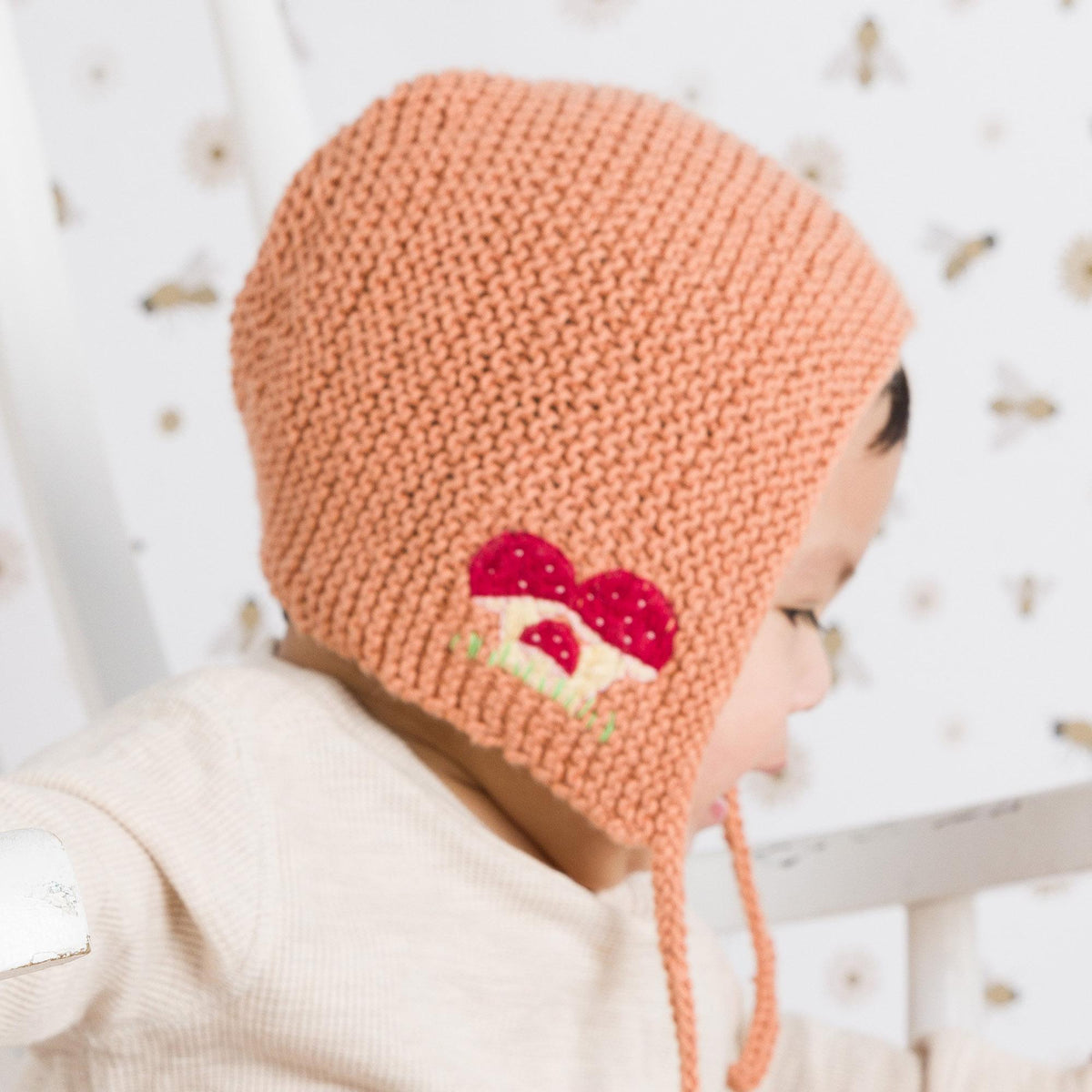 Knit Bonnet made in Bernat Yarn