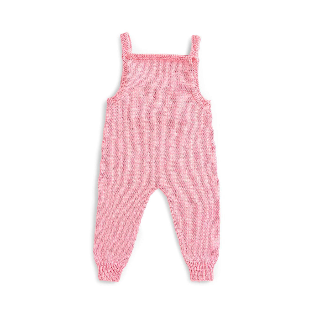 Knit Baby Overalls made in Bernat Softee Baby Yarn