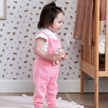Bernat Knit Baby Overalls Prettiest Pink