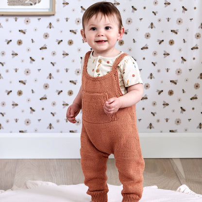 Bernat Knit Baby Overalls Sandstone