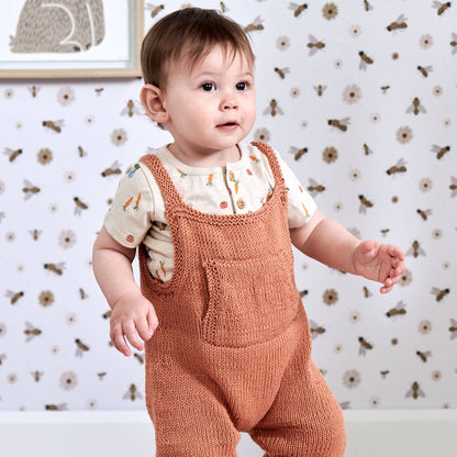 Bernat Knit Baby Overalls Sandstone