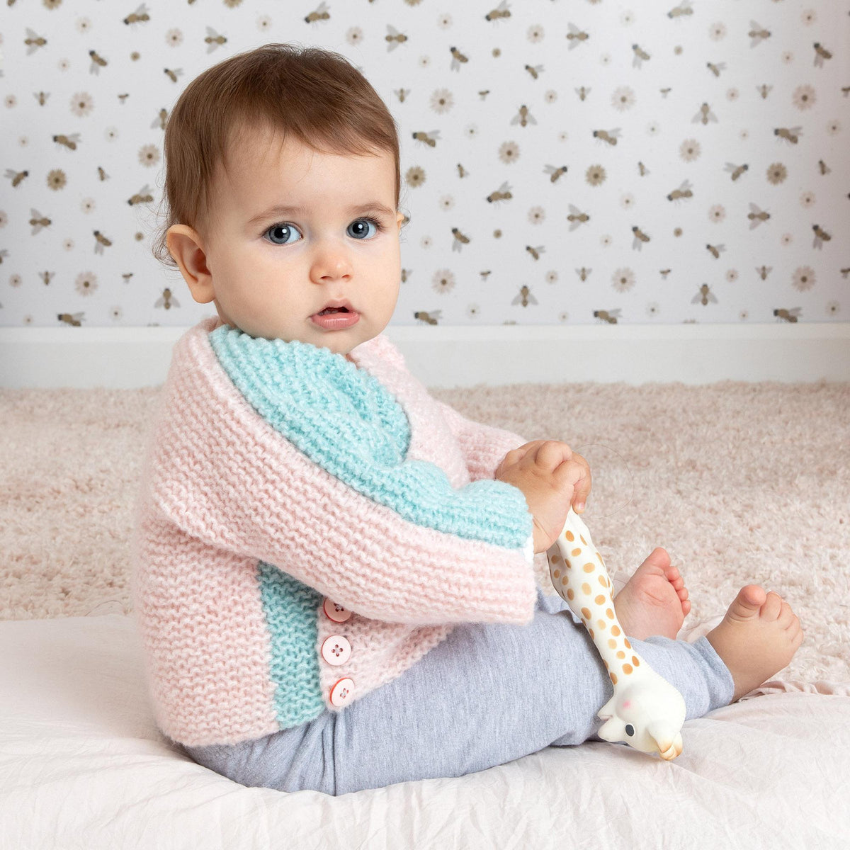 Knit Kimono made in Bernat Forever Fleece Finest Yarn