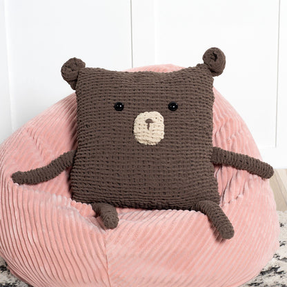 Bernat Knit Square Bear Knit Toy made in Bernat Blanket Yarn