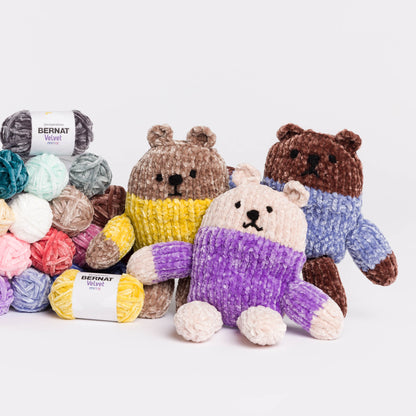 Bernat Knit Velvet Bears Bernat Knit Velvet Bears
