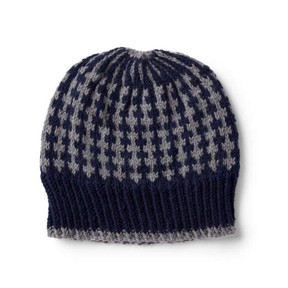 Bernat Knit Winter Weekend Hat for Him Knit Him made in Bernat Super Value Yarn
