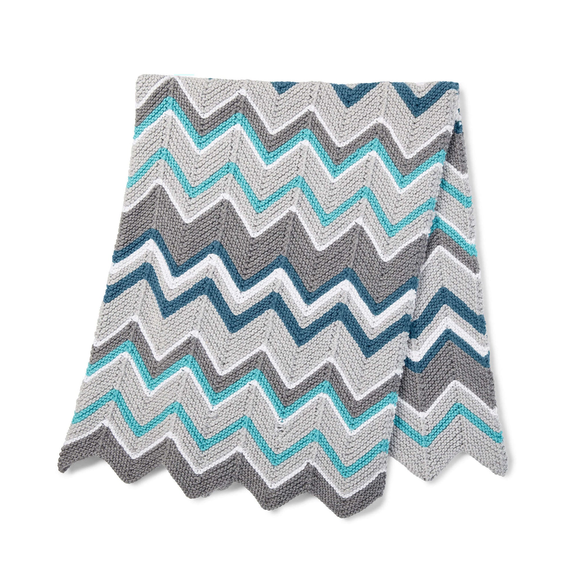 Free Bernat Zig-Zag Knit Blanket Pattern