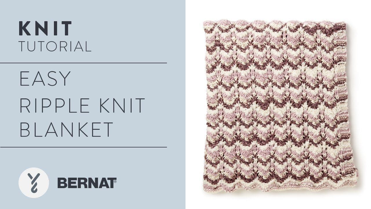 Bernat Warm Ripple Knit Blanket