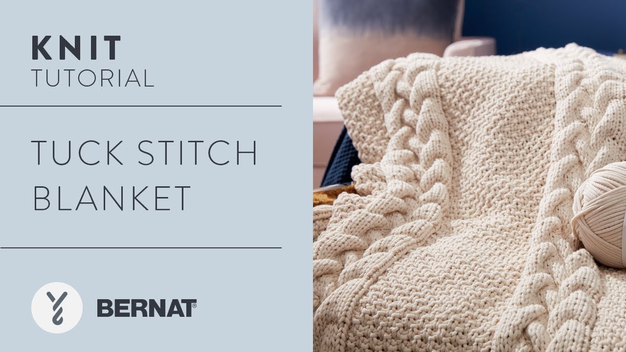 Bernat Tuck Stitch Knit Blanket