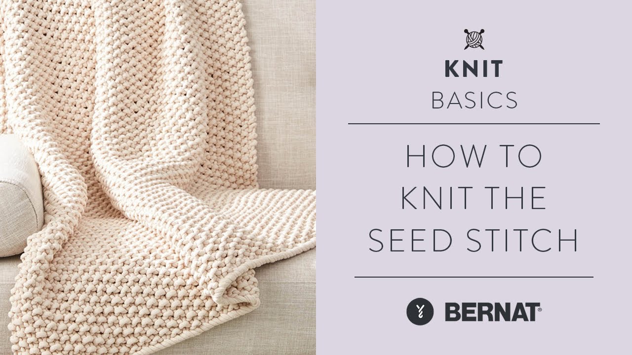 Bernat Seed Stitch Throw Knit