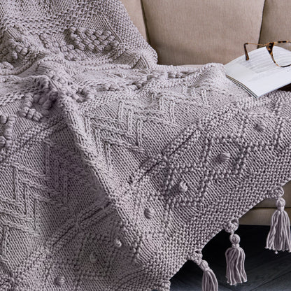 Bernat Sampler Knit Blanket One Size / Gray