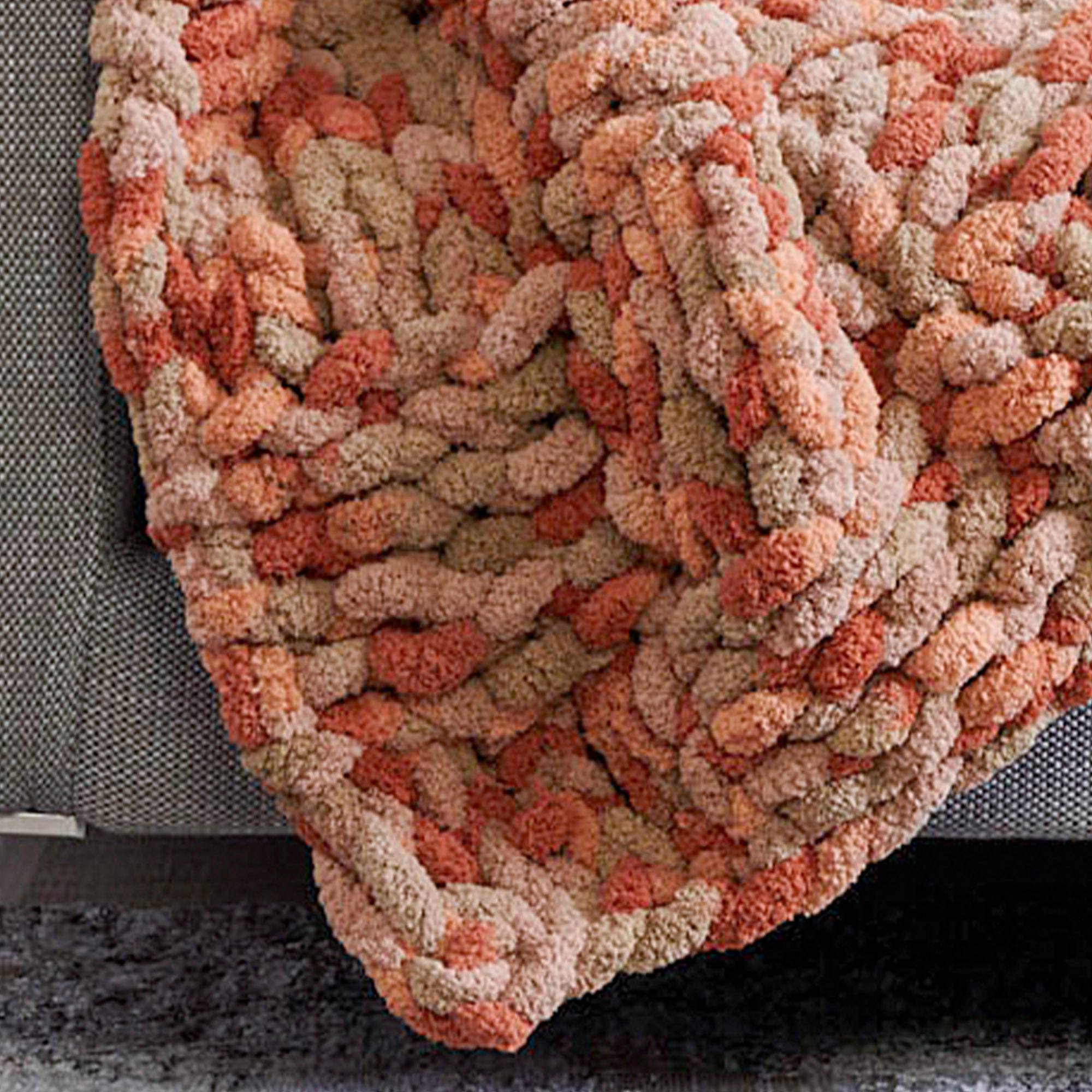 Free Easy Bernat Big Basketweave Blanket Knitting Pattern