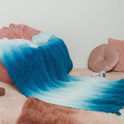 Bernat Knit Ripple Blanket for Home Bernat Knit Ripple Blanket for Home