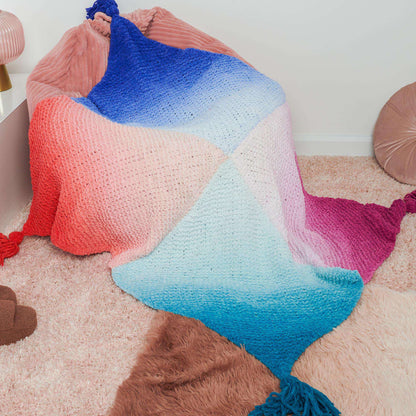 Bernat Fade Out Knit Blanket Knit Blanket made in Bernat Blanket Perfect Phasing Yarn